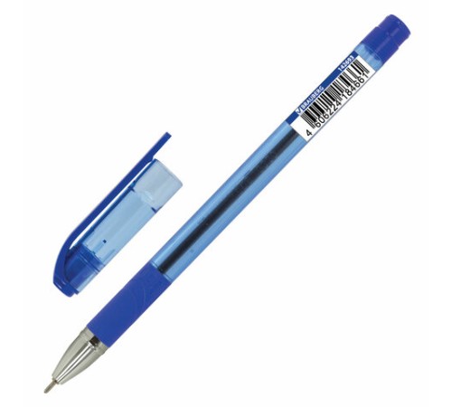 Ручка шариковая масляная с грипом BRAUBERG "Max-Oil Tone", СИНЯЯ, узел 0,7 мм, линия письма 0,35 мм, 142693