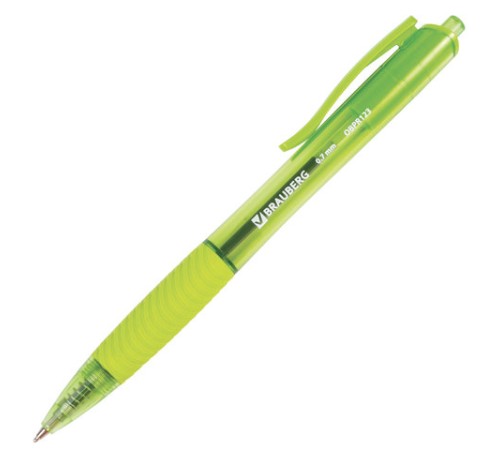 Ручка шариковая масляная автоматическая с грипом BRAUBERG 