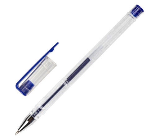 Ручка гелевая STAFF "Basic" GP-789, СИНЯЯ, корпус прозрачный, хромированные детали, узел 0,5 мм, 142788 Ручка гелевая STAFF "Basic" GP-789, СИНЯЯ, корпус прозрачный, хромированные детали, узел 0,5 мм, 142788