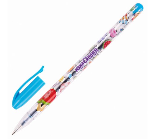 Ручки гелевые ЮНЛАНДИЯ, НАБОР 12 ЦВЕТОВ, корпус с печатью, узел 0,5 мм, линия письма 0,35 мм, 142800