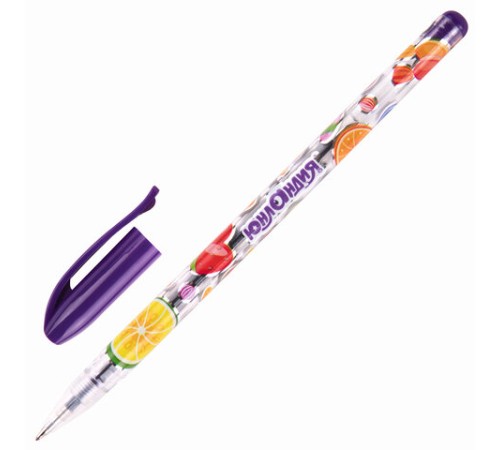 Ручки гелевые ЮНЛАНДИЯ, НАБОР 12 ЦВЕТОВ, корпус с печатью, узел 0,5 мм, линия письма 0,35 мм, 142800