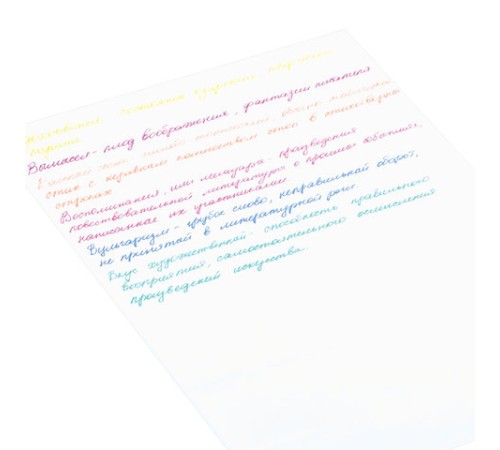 Ручки гелевые ЮНЛАНДИЯ, НАБОР 6 ЦВЕТОВ, МЕТАЛЛИК, с печатью, узел 0,7 мм, линия письма 0,5 мм, 142801