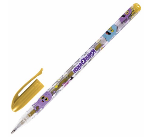 Ручки гелевые ЮНЛАНДИЯ, НАБОР 6 ЦВЕТОВ, МЕТАЛЛИК, с печатью, узел 0,7 мм, линия письма 0,5 мм, 142801