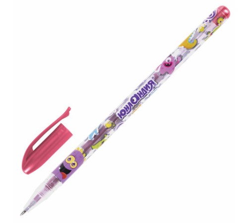 Ручки гелевые ЮНЛАНДИЯ, НАБОР 6 ЦВЕТОВ, МЕТАЛЛИК, с печатью, узел 0,7 мм, линия письма 0,5 мм, 142801