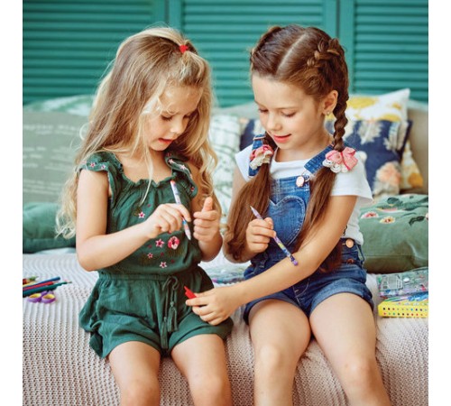 Ручки гелевые ЮНЛАНДИЯ, НАБОР 6 ЦВЕТОВ, БЛЕСТКИ, корпус с печатью, узел 0,7 мм, линия письма 0,5 мм, 142802