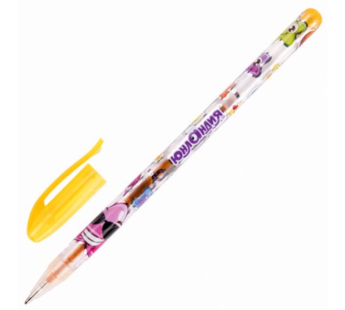 Ручки гелевые ЮНЛАНДИЯ, НАБОР 6 ЦВЕТОВ, БЛЕСТКИ, корпус с печатью, узел 0,7 мм, линия письма 0,5 мм, 142802