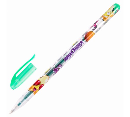 Ручки гелевые ЮНЛАНДИЯ, НАБОР 6 ЦВЕТОВ, БЛЕСТКИ, корпус с печатью, узел 0,7 мм, линия письма 0,5 мм, 142802