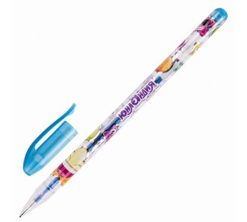 Ручки гелевые ЮНЛАНДИЯ, НАБОР 6 ЦВЕТОВ, БЛЕСТКИ, корпус с печатью, узел 0,7 мм, линия письма 0,5 мм, 142802