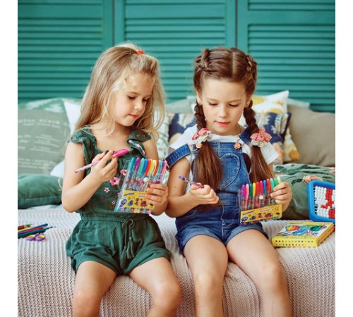 Ручки гелевые ЮНЛАНДИЯ, НАБОР 6 ЦВЕТОВ, ПАСТЕЛЬ, корпус с печатью, узел 0,7 мм, линия письма 0,5 мм, 142803