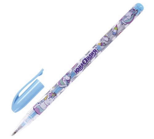 Ручки гелевые ЮНЛАНДИЯ, НАБОР 6 ЦВЕТОВ, ПАСТЕЛЬ, корпус с печатью, узел 0,7 мм, линия письма 0,5 мм, 142803