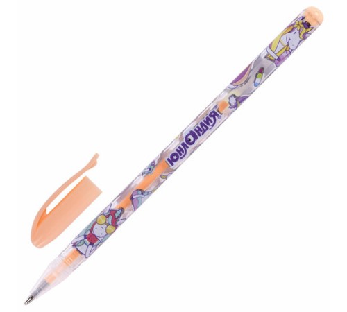 Ручки гелевые ЮНЛАНДИЯ, НАБОР 6 ЦВЕТОВ, ПАСТЕЛЬ, корпус с печатью, узел 0,7 мм, линия письма 0,5 мм, 142803