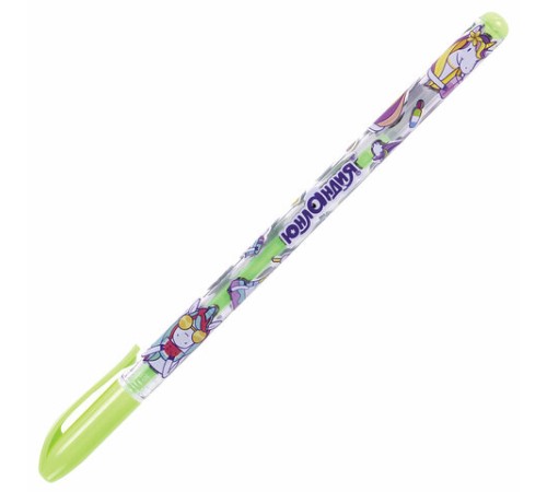 Ручки гелевые ЮНЛАНДИЯ, НАБОР 6 ЦВЕТОВ, ПАСТЕЛЬ, корпус с печатью, узел 0,7 мм, линия письма 0,5 мм, 142803