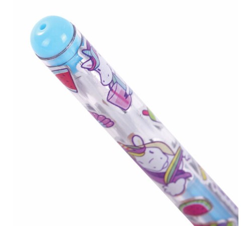 Ручки гелевые ЮНЛАНДИЯ, НАБОР 6 ЦВЕТОВ, ПАСТЕЛЬ, корпус с печатью, узел 0,7 мм, линия письма 0,5 мм, 142803