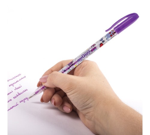 Ручки гелевые ЮНЛАНДИЯ, НАБОР 6 ЦВЕТОВ, НЕОН, корпус с печатью, узел 0,7 мм, линия письма 0,5 мм, 142804