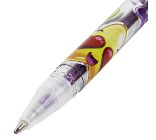 Ручки гелевые ЮНЛАНДИЯ, НАБОР 12 ЦВЕТОВ, БЛЕСТКИ, корпус с печатью, узел 0,7 мм, линия письма 0,5 мм, 142805