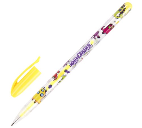 Ручки гелевые ЮНЛАНДИЯ, НАБОР 12 ЦВЕТОВ, НЕОН, корпус с печатью, узел 0,7 мм, линия письма 0,5 мм, 142806