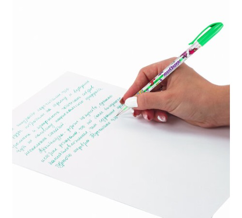 Ручки гелевые ЮНЛАНДИЯ, НАБОР 12 ЦВЕТОВ, НЕОН, корпус с печатью, узел 0,7 мм, линия письма 0,5 мм, 142806