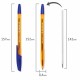 Ручка шариковая BRAUBERG "X-333" AMBER, СИНЯЯ, корпус тонированный оранжевый, узел 0,7 мм, линия письма 0,35 мм, 142832