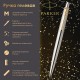 Ручка гелевая PARKER "Jotter Stainless Steel GT", корпус серебристый, позолоченные детали, черная, 2020647