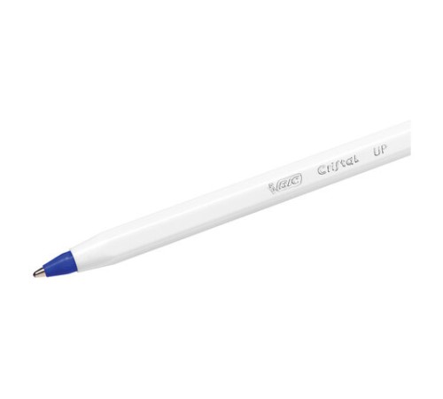 Ручка шариковая BIC "Cristal UP", СИНЯЯ, корпус белый, узел 1,2 мм, линия письма 0,35 мм, 949879