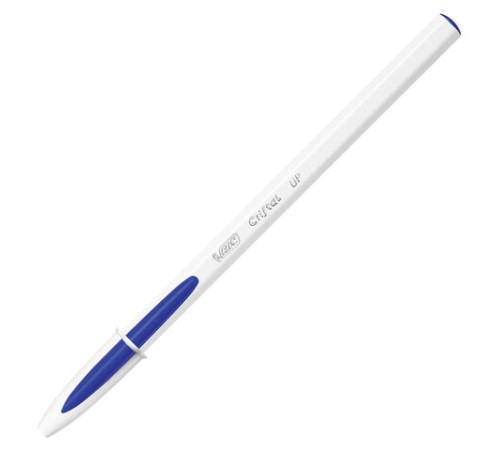 Ручка шариковая BIC "Cristal UP", СИНЯЯ, корпус белый, узел 1,2 мм, линия письма 0,35 мм, 949879