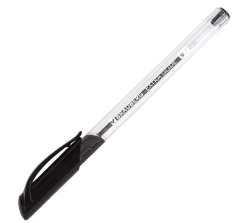 Ручка шариковая масляная BRAUBERG "Extra Glide GT", ЧЕРНАЯ, трехгранная, узел 0,7 мм, линия письма 0,35 мм, 142919