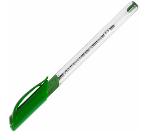 Ручка шариковая масляная BRAUBERG "Extra Glide GT", ЗЕЛЕНАЯ, трехгранная, узел 0,7 мм, линия письма 0,35 мм, 142921