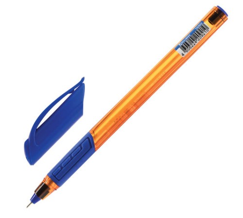 Ручка шариковая масляная BRAUBERG "Extra Glide GT Tone Orange", СИНЯЯ, узел 0,7 мм, линия письма 0,35 мм, 142923