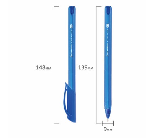 Ручка шариковая масляная BRAUBERG "Extra Glide Tone", СИНЯЯ, трехгранная, узел 0,7 мм, линия письма 0,35 мм, 142924 Ручка шариковая масляная BRAUBERG "Extra Glide Tone", СИНЯЯ, трехгранная, узел 0,7 мм, линия письма 0,35 мм, 142924