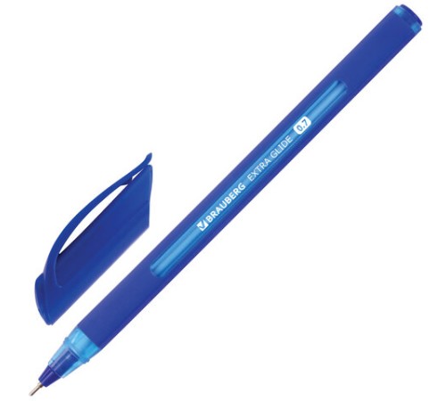Ручка шариковая масляная BRAUBERG "Extra Glide Soft Blue", СИНЯЯ, узел 0,7 мм, линия письма 0,35 мм, 142926 Ручка шариковая масляная BRAUBERG "Extra Glide Soft Blue", СИНЯЯ, узел 0,7 мм, линия письма 0,35 мм, 142926