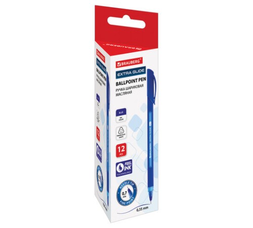 Ручка шариковая масляная BRAUBERG "Extra Glide Soft Blue", СИНЯЯ, узел 0,7 мм, линия письма 0,35 мм, 142926 Ручка шариковая масляная BRAUBERG "Extra Glide Soft Blue", СИНЯЯ, узел 0,7 мм, линия письма 0,35 мм, 142926