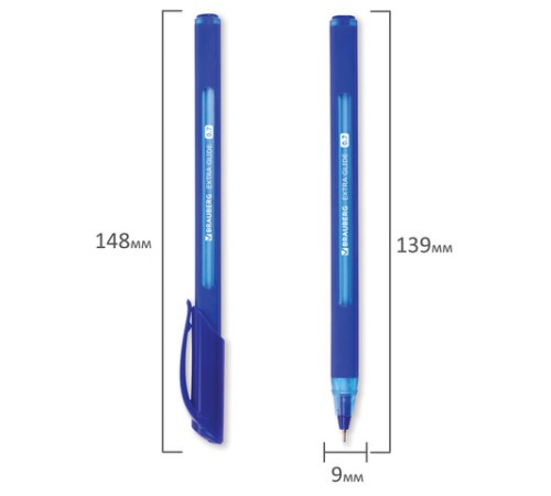Ручка шариковая масляная BRAUBERG "Extra Glide Soft Blue", СИНЯЯ, узел 0,7 мм, линия письма 0,35 мм, 142926 Ручка шариковая масляная BRAUBERG "Extra Glide Soft Blue", СИНЯЯ, узел 0,7 мм, линия письма 0,35 мм, 142926