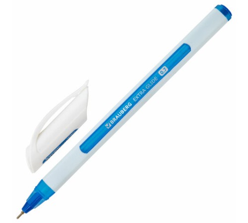 Ручка шариковая масляная BRAUBERG "Extra Glide Soft White", СИНЯЯ, узел 0,7 мм, линия письма 0,35 мм, 142927 Ручка шариковая масляная BRAUBERG "Extra Glide Soft White", СИНЯЯ, узел 0,7 мм, линия письма 0,35 мм, 142927