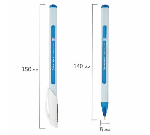 Ручка шариковая масляная BRAUBERG "Extra Glide Soft White", СИНЯЯ, узел 0,7 мм, линия письма 0,35 мм, 142927 Ручка шариковая масляная BRAUBERG "Extra Glide Soft White", СИНЯЯ, узел 0,7 мм, линия письма 0,35 мм, 142927
