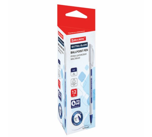 Ручка шариковая масляная BRAUBERG "Extra Glide Soft White", СИНЯЯ, узел 0,7 мм, линия письма 0,35 мм, 142927 Ручка шариковая масляная BRAUBERG "Extra Glide Soft White", СИНЯЯ, узел 0,7 мм, линия письма 0,35 мм, 142927
