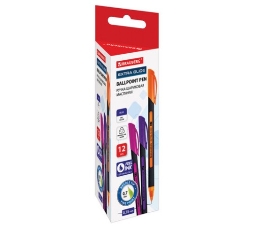 Ручка шариковая масляная BRAUBERG "Extra Glide Soft Color", СИНЯЯ, узел 0,7 мм, линия письма 0,35 мм, 142928 Ручка шариковая масляная BRAUBERG "Extra Glide Soft Color", СИНЯЯ, узел 0,7 мм, линия письма 0,35 мм, 142928