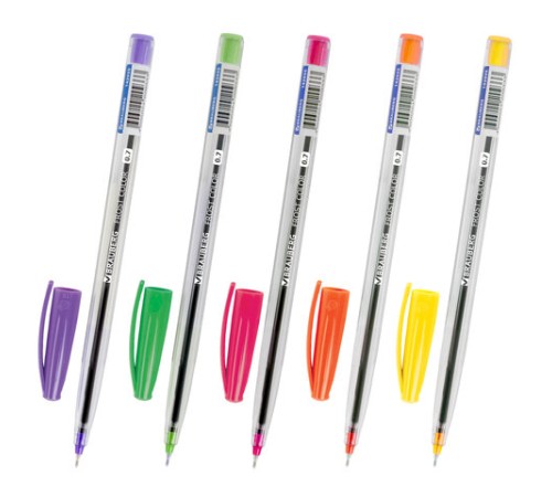 Ручка шариковая масляная BRAUBERG "Frost Color", СИНЯЯ, ассорти, узел 0,6 мм, линия письма 0,3 мм, 142935 Ручка шариковая масляная BRAUBERG "Frost Color", СИНЯЯ, ассорти, узел 0,6 мм, линия письма 0,3 мм, 142935