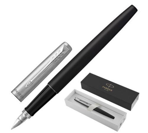 Ручка перьевая PARKER "Jotter Bond Street Black CT", черный, детали нержавеющая сталь, синяя, 2030947 Ручка перьевая PARKER "Jotter Bond Street Black CT", черный, детали нержавеющая сталь, синяя, 2030947