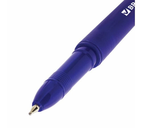 Ручка шариковая масляная BRAUBERG "АСТ", СИНЯЯ, корпус синий, узел 0,7 мм, линия письма 0,35 мм, 142947