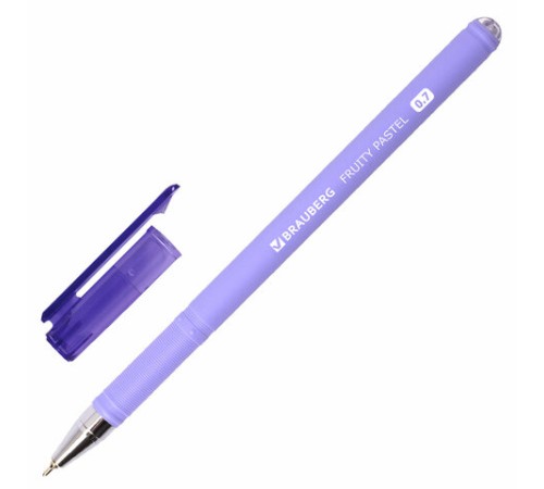 Ручка шариковая масляная BRAUBERG "FRUITY Pastel", СИНЯЯ, soft-touch, узел 0,7 мм, линия письма 0,35 мм, 142958, OBP322 Ручка шариковая масляная BRAUBERG "FRUITY Pastel", СИНЯЯ, soft-touch, узел 0,7 мм, линия письма 0,35 мм, 142958, OBP322
