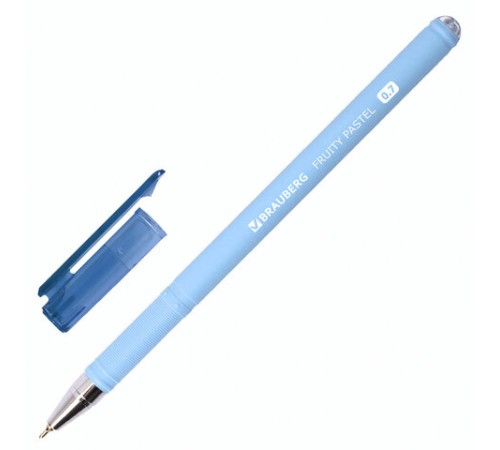 Ручка шариковая масляная BRAUBERG "FRUITY Pastel", СИНЯЯ, soft-touch, узел 0,7 мм, линия письма 0,35 мм, 142958, OBP322 Ручка шариковая масляная BRAUBERG "FRUITY Pastel", СИНЯЯ, soft-touch, узел 0,7 мм, линия письма 0,35 мм, 142958, OBP322