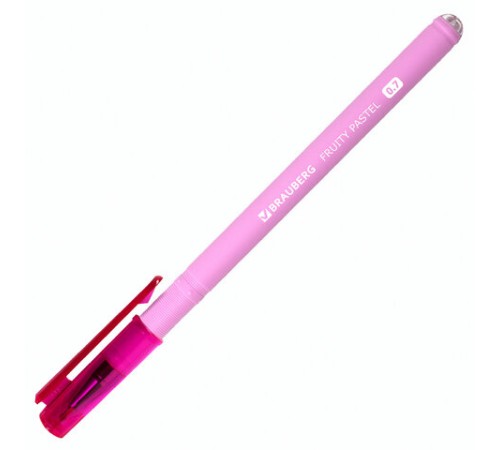 Ручка шариковая масляная BRAUBERG "FRUITY Pastel", СИНЯЯ, soft-touch, узел 0,7 мм, линия письма 0,35 мм, 142958, OBP322 Ручка шариковая масляная BRAUBERG "FRUITY Pastel", СИНЯЯ, soft-touch, узел 0,7 мм, линия письма 0,35 мм, 142958, OBP322
