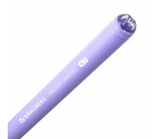Ручка шариковая масляная BRAUBERG "FRUITY Pastel", СИНЯЯ, soft-touch, узел 0,7 мм, линия письма 0,35 мм, 142958, OBP322 Ручка шариковая масляная BRAUBERG "FRUITY Pastel", СИНЯЯ, soft-touch, узел 0,7 мм, линия письма 0,35 мм, 142958, OBP322