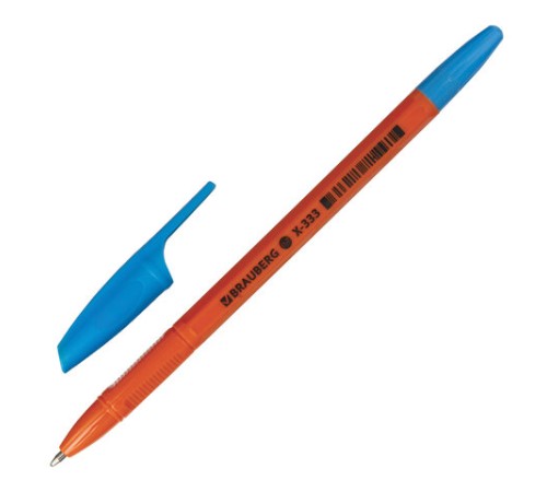Ручка шариковая BRAUBERG "X-333 MIX", СИНЯЯ, корпус ассорти, узел 0,7 мм, линия 0,35 мм, 142960 Ручка шариковая BRAUBERG "X-333 MIX", СИНЯЯ, корпус ассорти, узел 0,7 мм, линия 0,35 мм, 142960