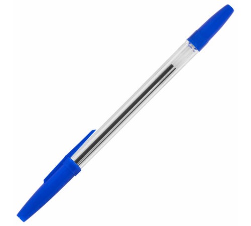 Ручка шариковая масляная STAFF "Basic BP-962", СИНЯЯ, корпус прозрачный, узел 1 мм, линия письма 0,7 мм, 142962 Ручка шариковая масляная STAFF "Basic BP-962", СИНЯЯ, корпус прозрачный, узел 1 мм, линия письма 0,7 мм, 142962