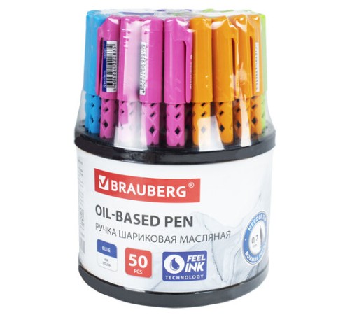 Ручка шариковая масляная BRAUBERG Orient Color, СИНЯЯ, корпус ассорти, В ДИСПЛЕЕ, игольчатый узел 0,7 мм, линия письма 0,35 мм, 143001 Ручка шариковая масляная BRAUBERG Orient Color, СИНЯЯ, корпус ассорти, В ДИСПЛЕЕ, игольчатый узел 0,7 мм, линия письма 0,35 мм, 143001