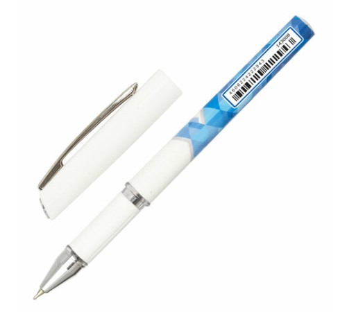Ручка шариковая масляная с грипом BRAUBERG "Roll-X", СИНЯЯ, корпус белый с печатью, узел 0,7 мм, линия письма 0,35 мм, 143008 Ручка шариковая масляная с грипом BRAUBERG "Roll-X", СИНЯЯ, корпус белый с печатью, узел 0,7 мм, линия письма 0,35 мм, 143008