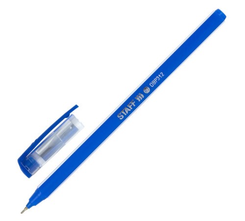 Ручка шариковая масляная STAFF Basic "OBP-312", СИНЯЯ, корпус ассорти, узел 0,7 мм, линия письма 0,35 мм, 143012 Ручка шариковая масляная STAFF Basic "OBP-312", СИНЯЯ, корпус ассорти, узел 0,7 мм, линия письма 0,35 мм, 143012