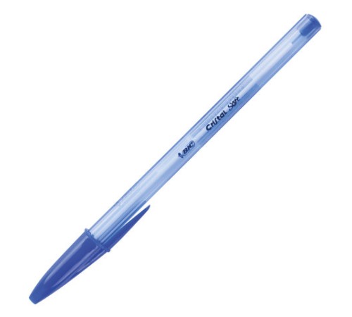 Ручка шариковая масляная BIC "Cristal Soft", СИНЯЯ, корпус тонированный, узел 1,2 мм, линия 0,35 мм, 951434 Ручка шариковая масляная BIC "Cristal Soft", СИНЯЯ, корпус тонированный, узел 1,2 мм, линия 0,35 мм, 951434