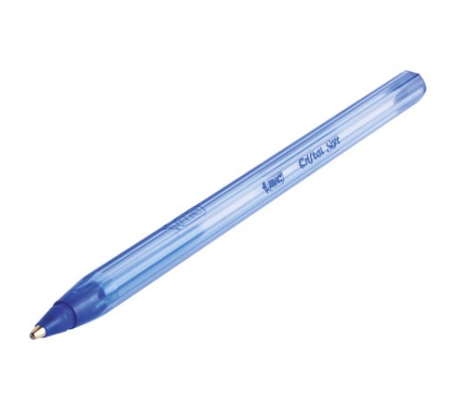 Ручка шариковая масляная BIC "Cristal Soft", СИНЯЯ, корпус тонированный, узел 1,2 мм, линия 0,35 мм, 951434 Ручка шариковая масляная BIC "Cristal Soft", СИНЯЯ, корпус тонированный, узел 1,2 мм, линия 0,35 мм, 951434